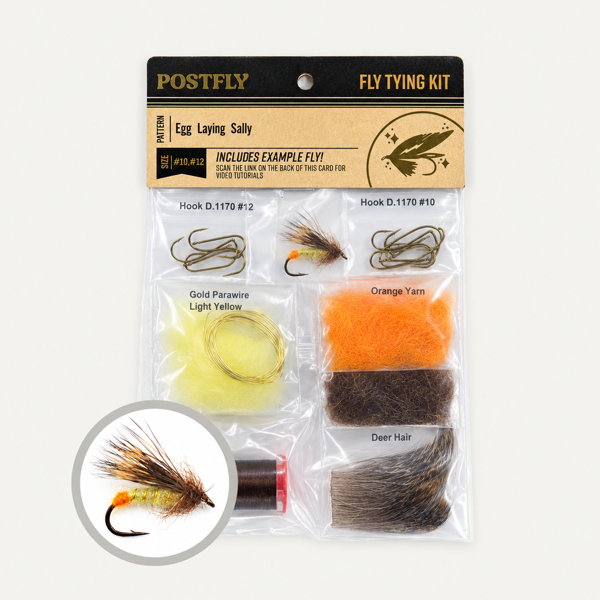 Fly Tying Kit | Egg Laying Yellow Sally