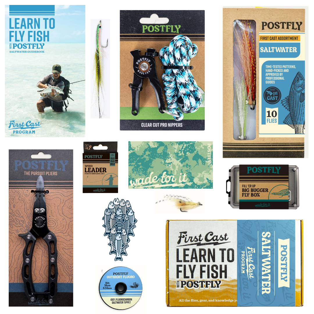 best saltwater fishing subscription box First Cast Salt: Learn to Saltwater Fly Fish Kit Only