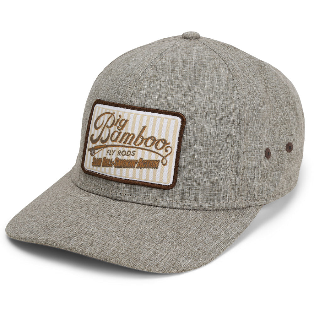 Big Bamboo Fly Rod Heathered 6-Panel Fly Fishing Patch Cap