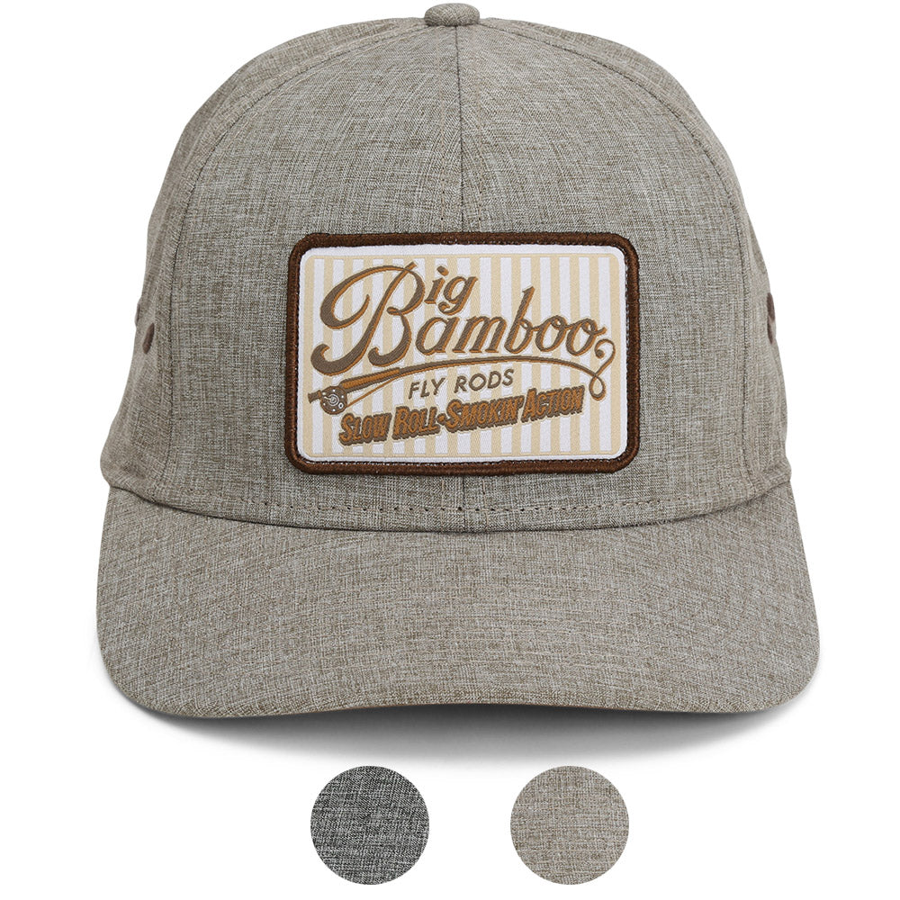 Big Bamboo Fly Rod Heathered 6-Panel Fly Fishing Patch Cap