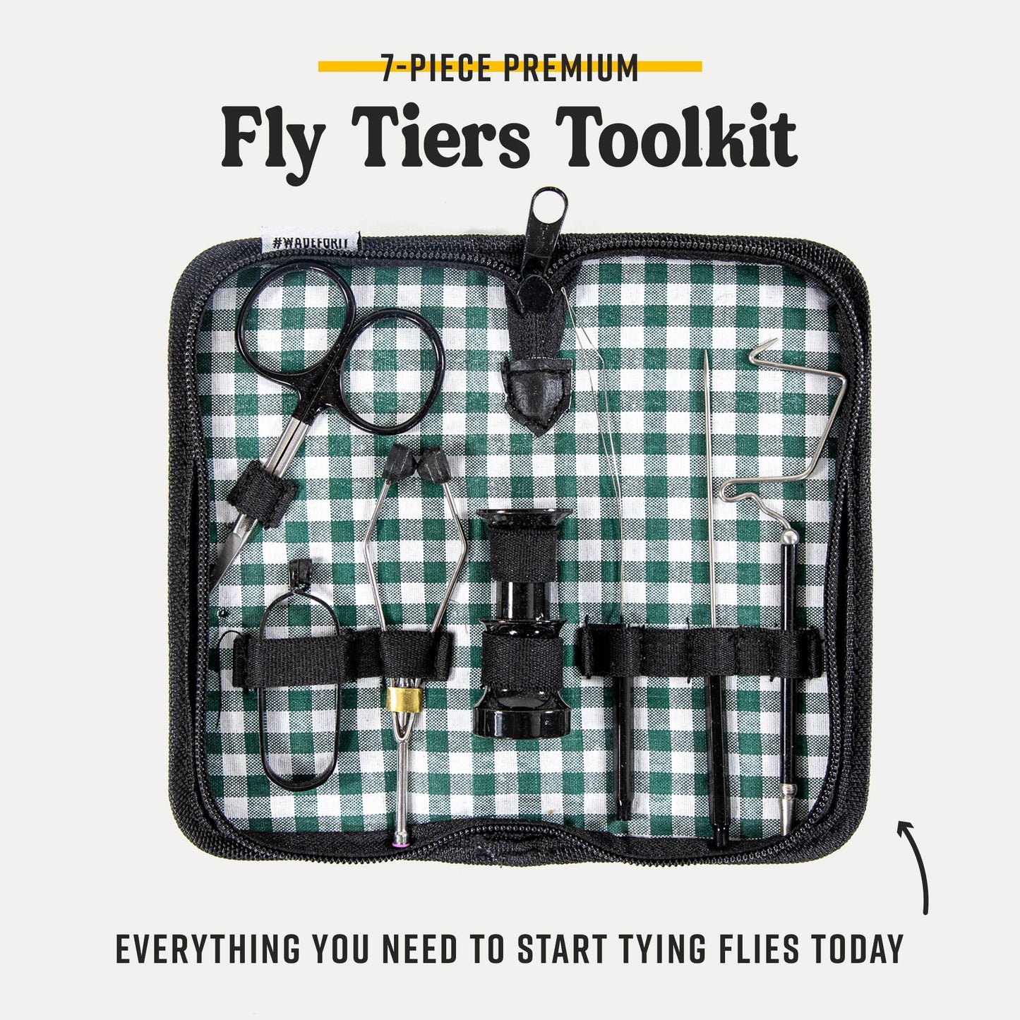 Saltwater Full Bench Fly Tying Kit - Tools, Vise + Material Kit