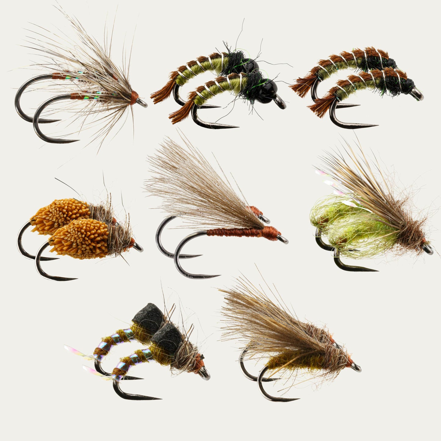 Early Spring Caddis BugCycle Fly Assortment - 16pk, Barbless, Ahrex