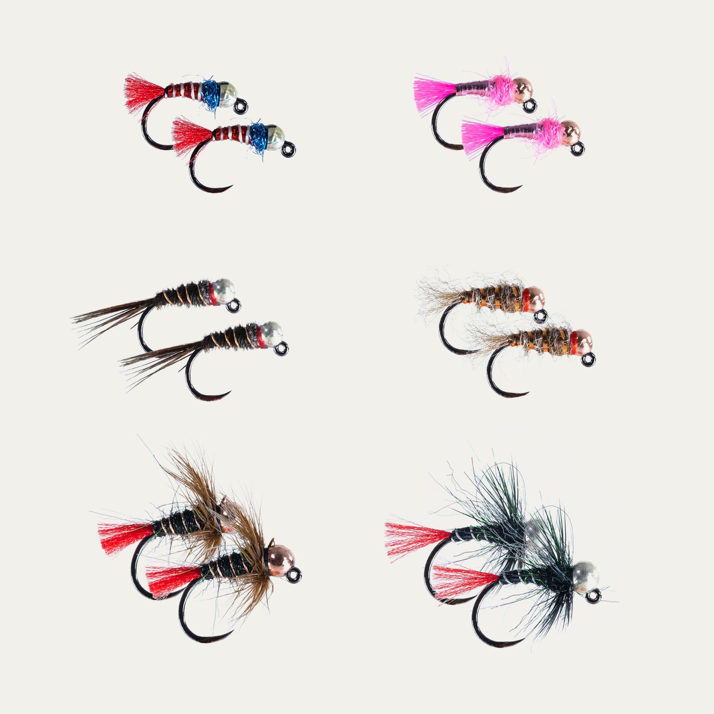 Euro Nymph Core Fly Assortment - 12pk, Barbless, Tungsten, Ahrex