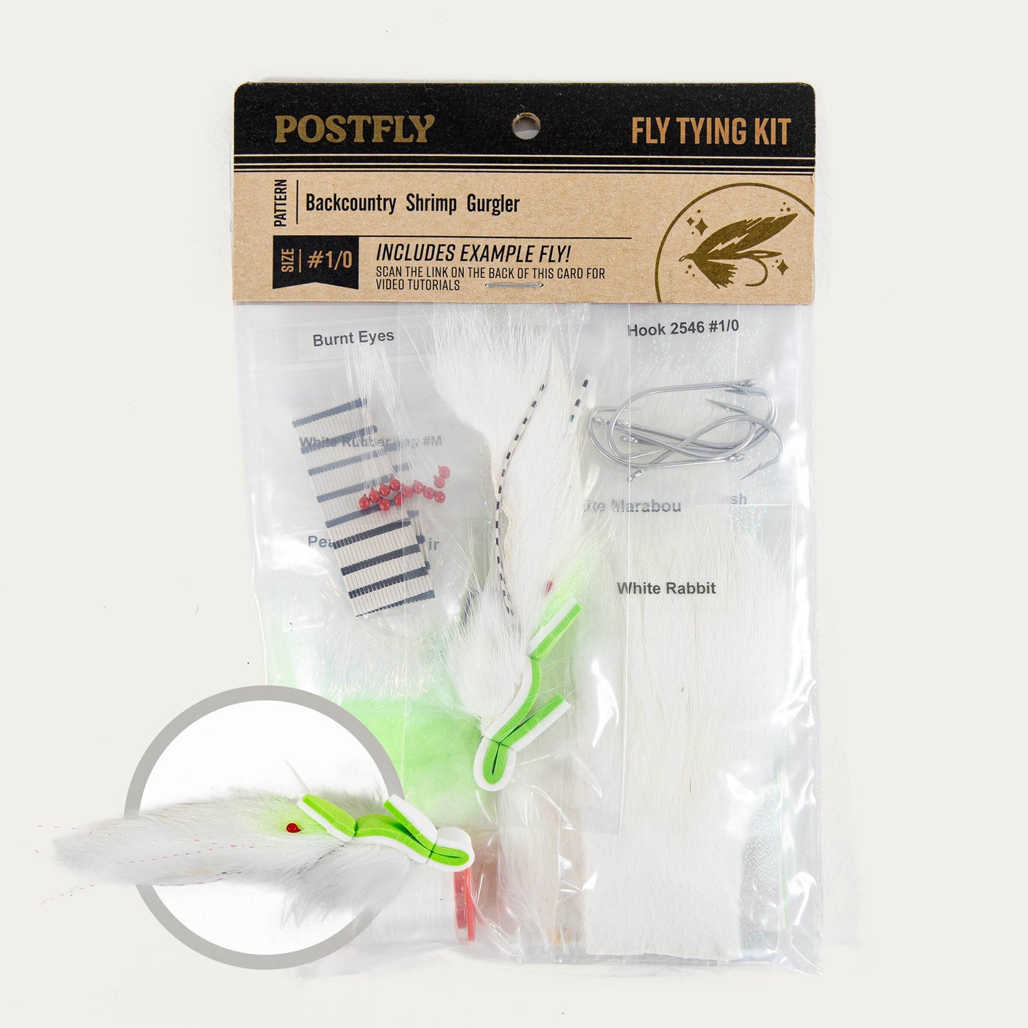 Fly Tying Kit | Backcountry Shrimp Gurgler #1/0
