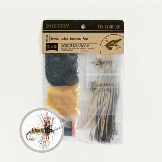 Fly Tying Kit | October Caddis Swimming Pupa