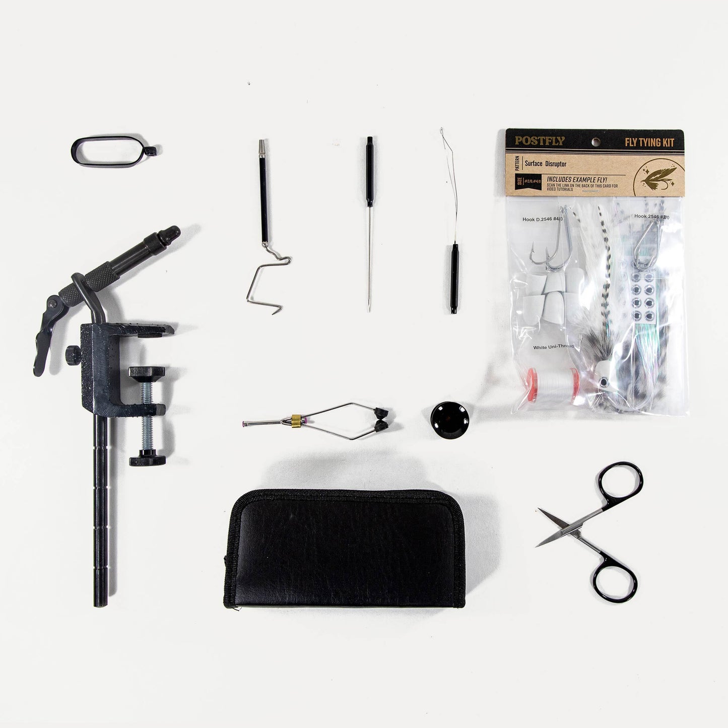 Saltwater Full Bench Fly Tying Kit - Tools, Vise + Material Kit