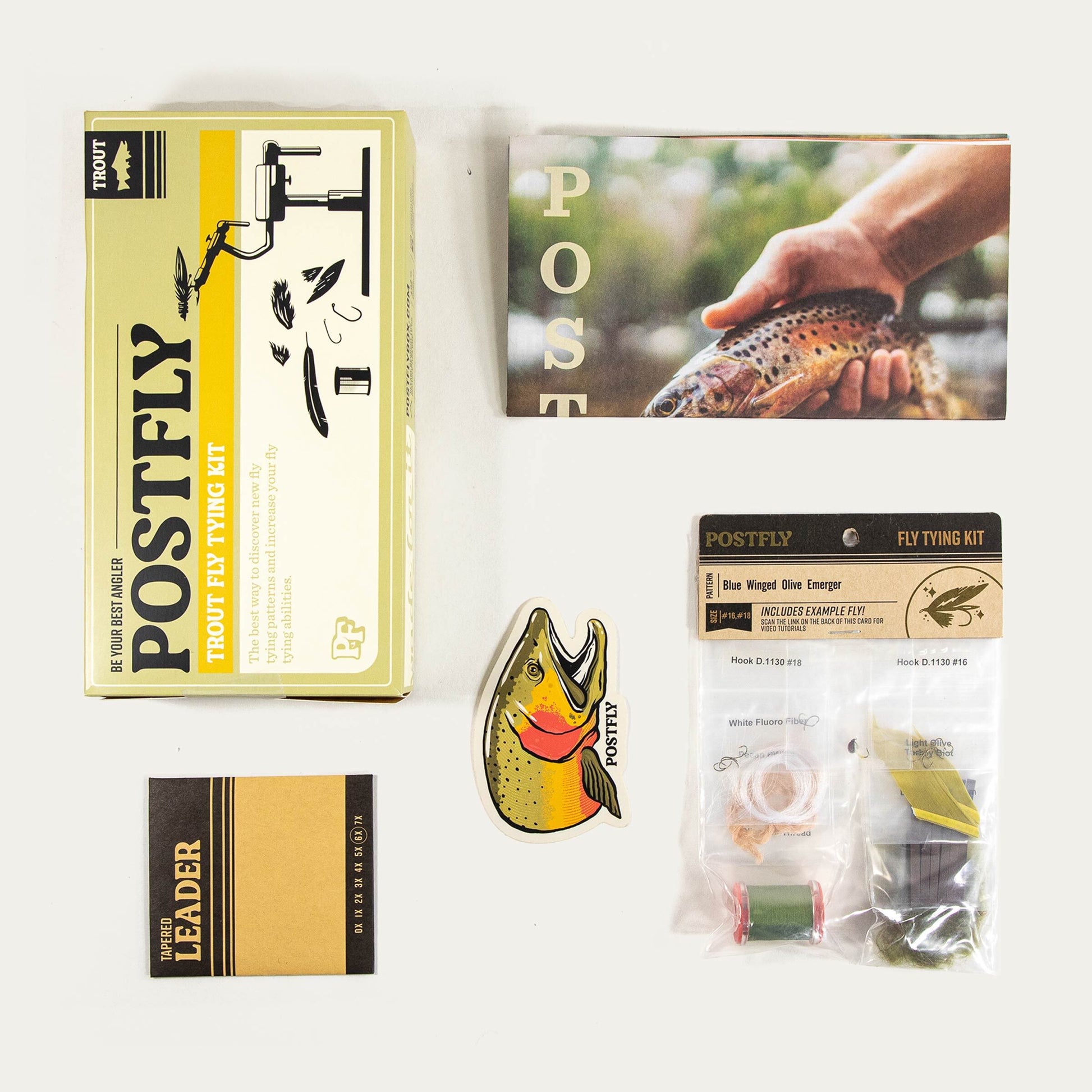 POSTFLY Trout Fly Tying Kit Box