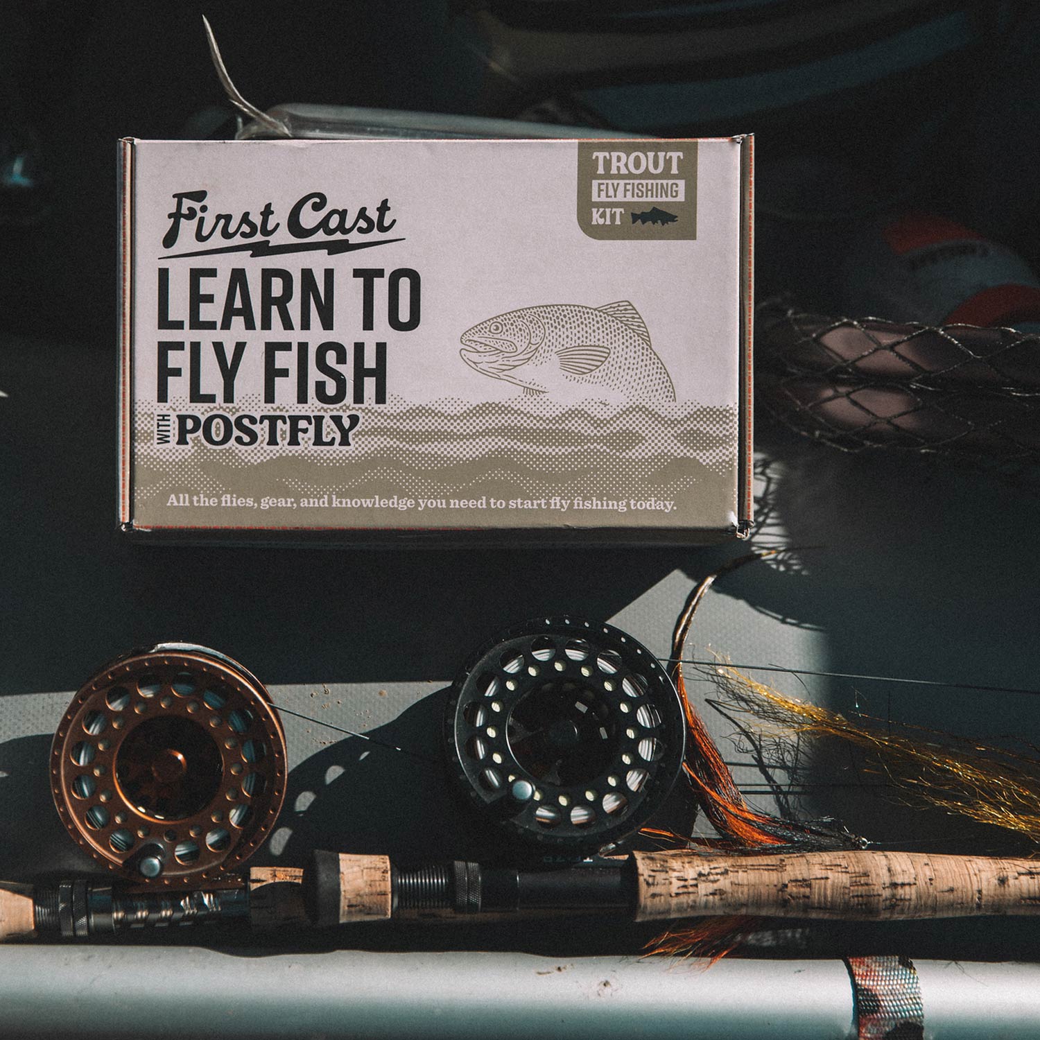 beginners fly fishing kit with rod First Cast Salt: Learn to Saltwater Fly Fish Kit Only